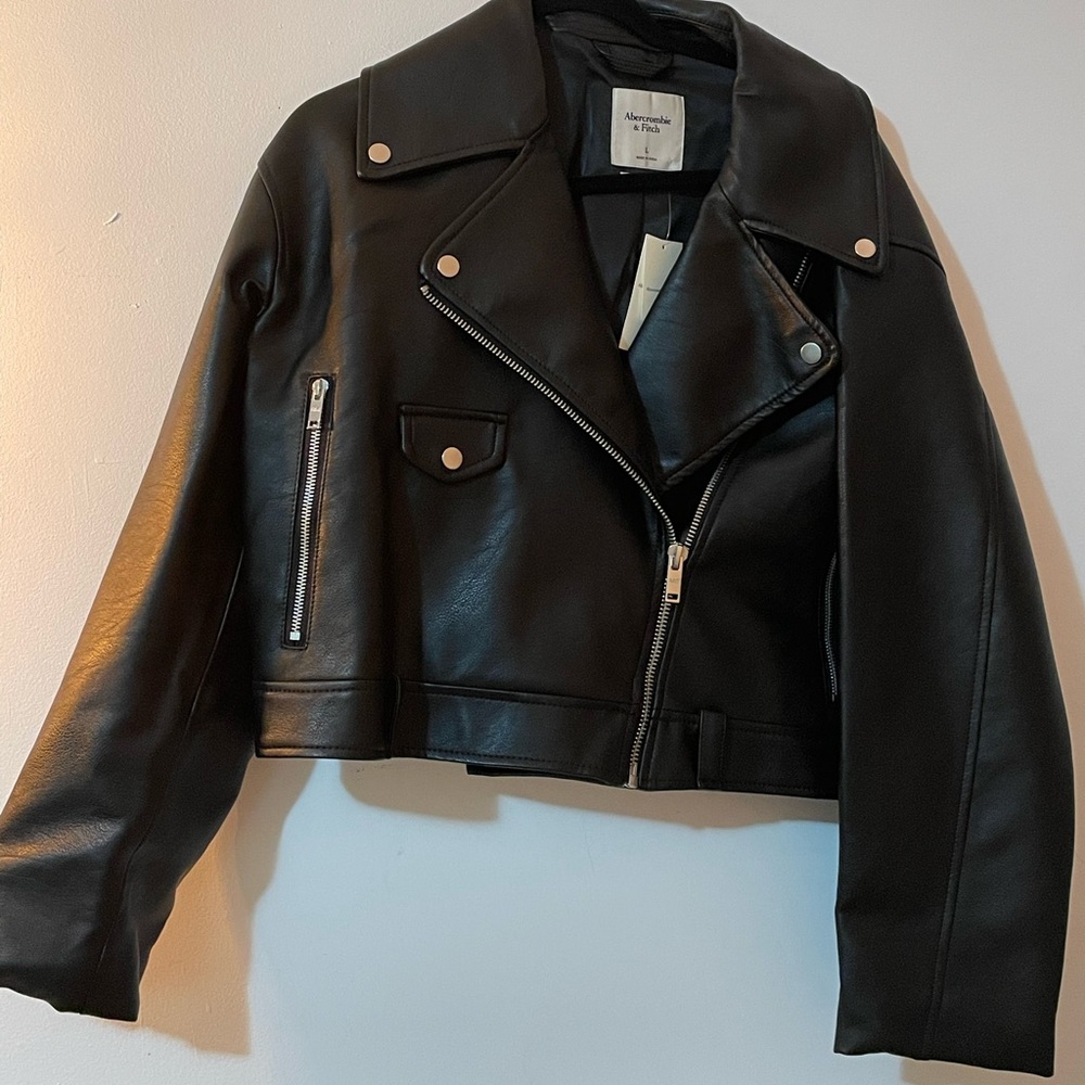 Abercrombie New Leather Moto Jacket